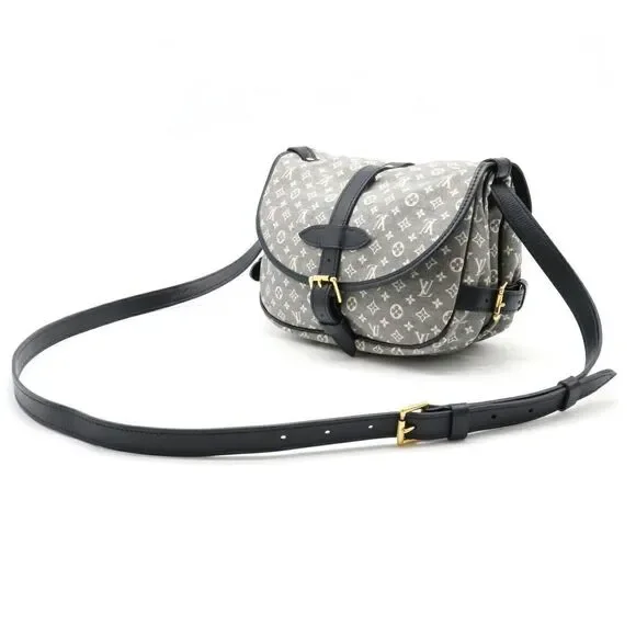 Louis Vuitton Monogram Idile Saumur PM Shoulder Bag Canvas Leather Ankle Blue - Picture 2 of 8